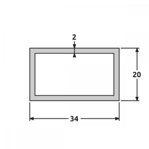 Tube 20x34 fine structure