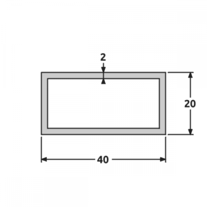 Tube 20x40 fine structure