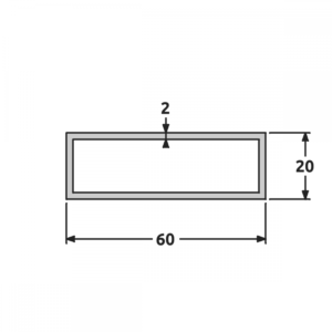 Tube 20x60 brillant