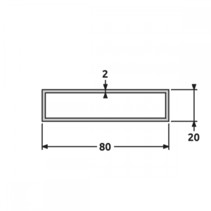 Tube 20x80 brillant