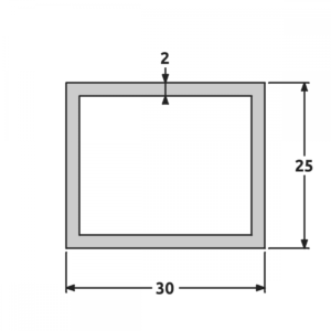 Tube 25x30 brillant