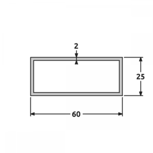 Tube 25x60 brillant