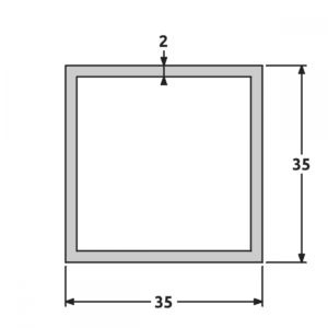 Tube 35x35 fine structure