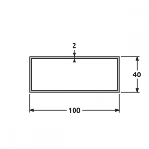 Tube 40x100 brut