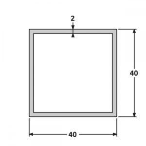 Tube 40x40 fine structure