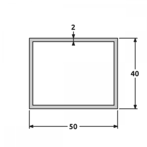 Tube 40x50 brillant