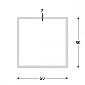 Tube 50x50 fine structure