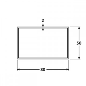 Tube 50x80 brillant