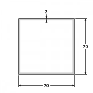 Tube 70x70 fine structure