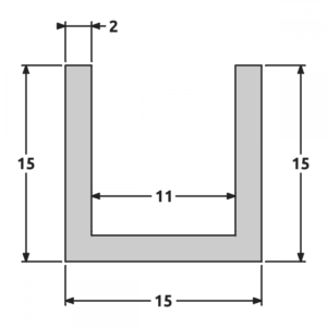 U 15x20x15 mat/satiné