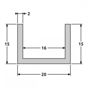 U 15x20x15 mat/satiné