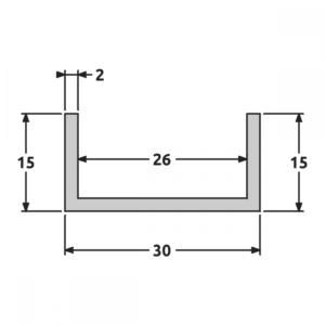 U 15x30x15 mat/satiné