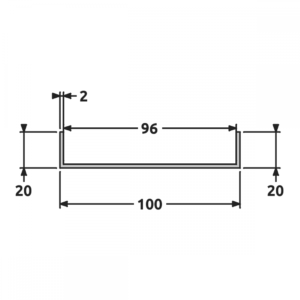 U 20x100x20 fine structure