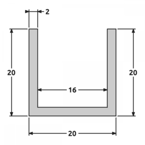 U 20x20x20 mat/satiné