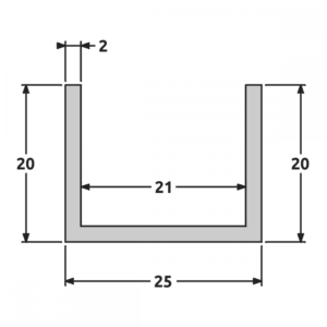 U 20x25x20 mat/satiné