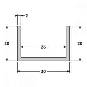 U 20x30x20 mat/satiné