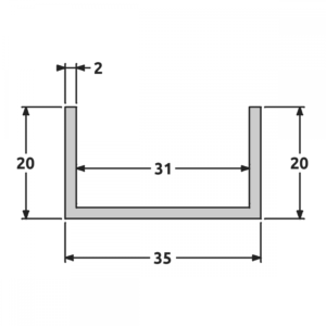 U 20x35x20 fine structure