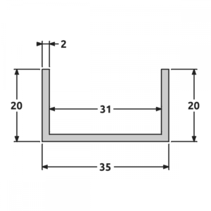 U 20x35x20 mat/satiné