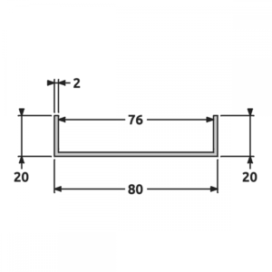 U 20x80x20 fine structure