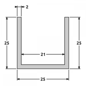 U 25x25x25 brut