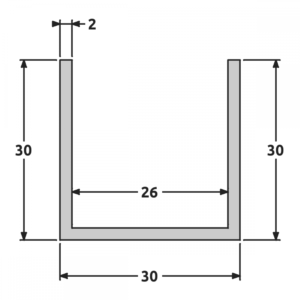 U 30x30x30 brut