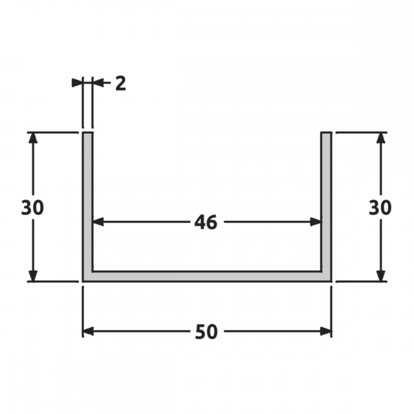 U 30x50x30 brut