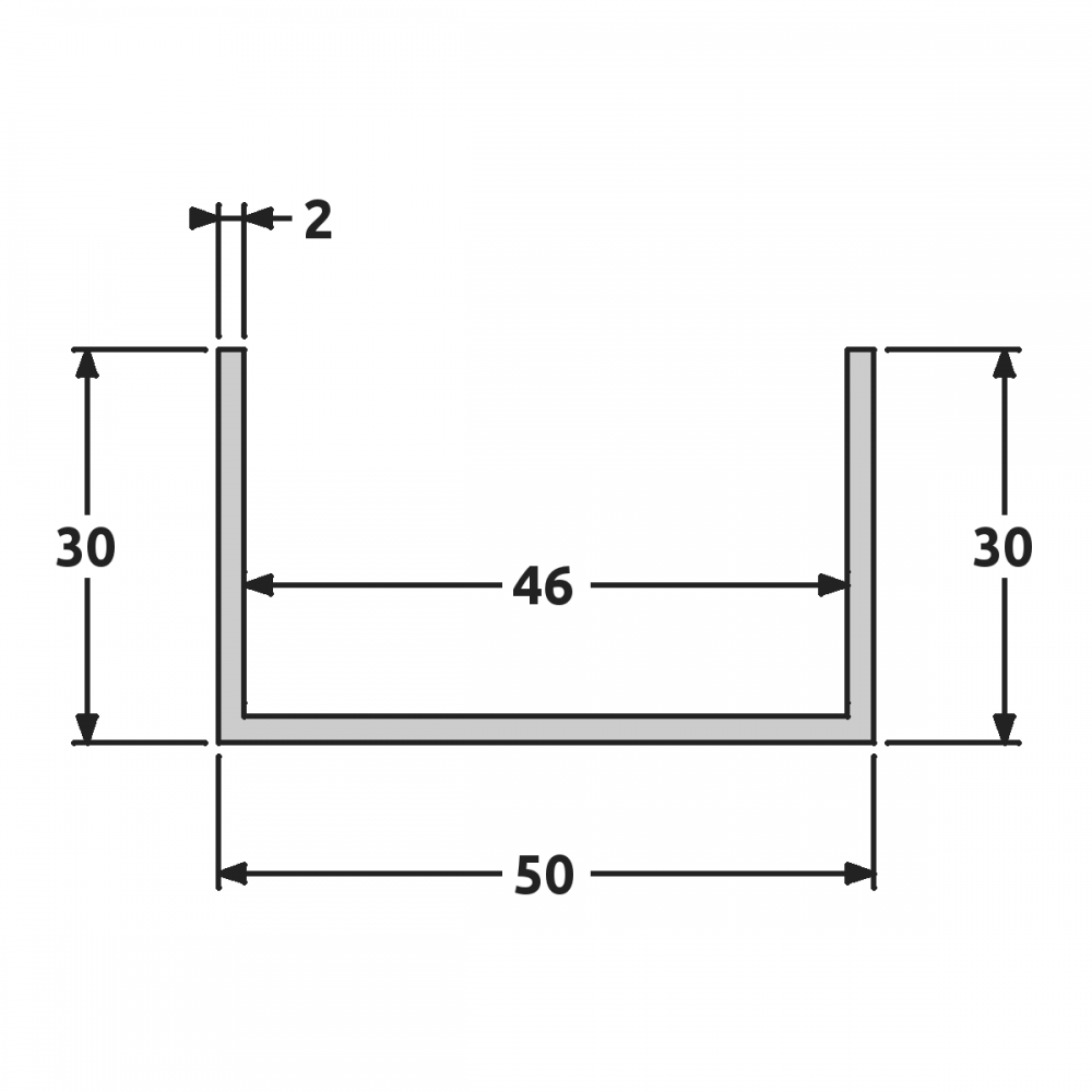 U 30x50x30 fine structure