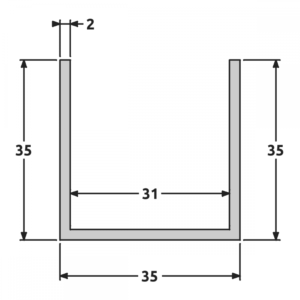 U 35x35x35 brut