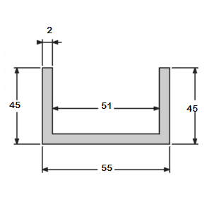 U 45x55x45 brut