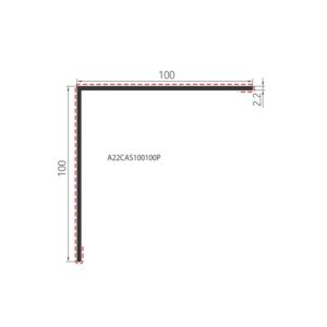 Cornière Aluminium 100x100 épaisseur 2,2