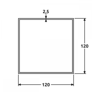 Tube 120x120 brillant