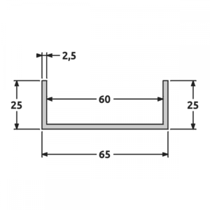 U 25x65x25 fine structure