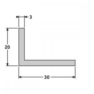 Cornière 20x25 fine structure