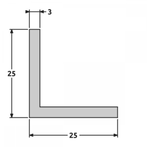 Cornière 25x25 fine structure