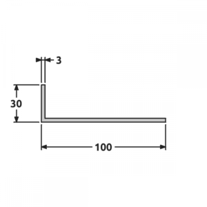 Cornière 30x100 brut