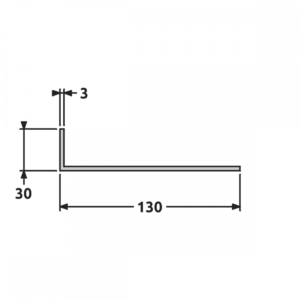 Cornière 30x130 fine structure