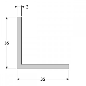 Cornière 35x35 fine structure