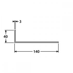 Cornière 40x140 mat/satiné