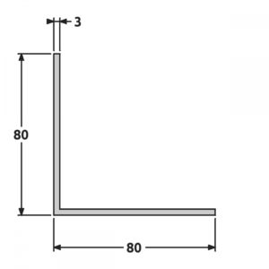 Cornière 80x80 mat/satiné