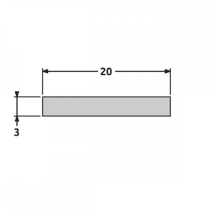 Plat 20x3 Brut