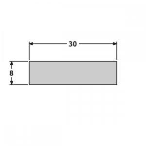 Plat 80x3 Brut