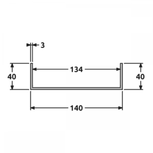 U 40x14x40 fine structure