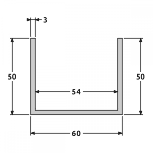 U 50x60x50 brillant