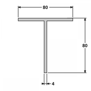 T 80x80 brut