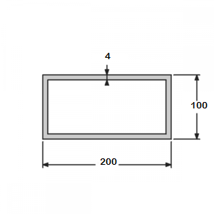 Tube 100x200 brut