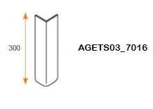 Angle exterieur 300mm recoupable plaxé