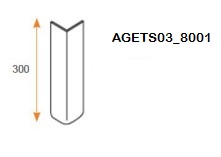 Angle exterieur 300mm recoupable plaxé