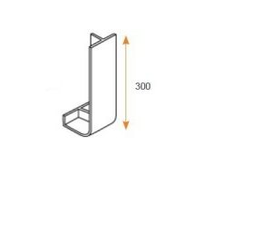 Jonction simple 300mm recoupable teinte masse