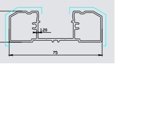 Barre laqué 75x25 chêne doré