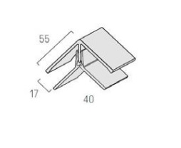 Angle intérieur/extérieur clipsable en 2 parties CLASSIC GRIS CLAIR